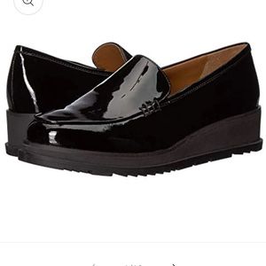 Franco Sarto Black Patent Leather Loafers